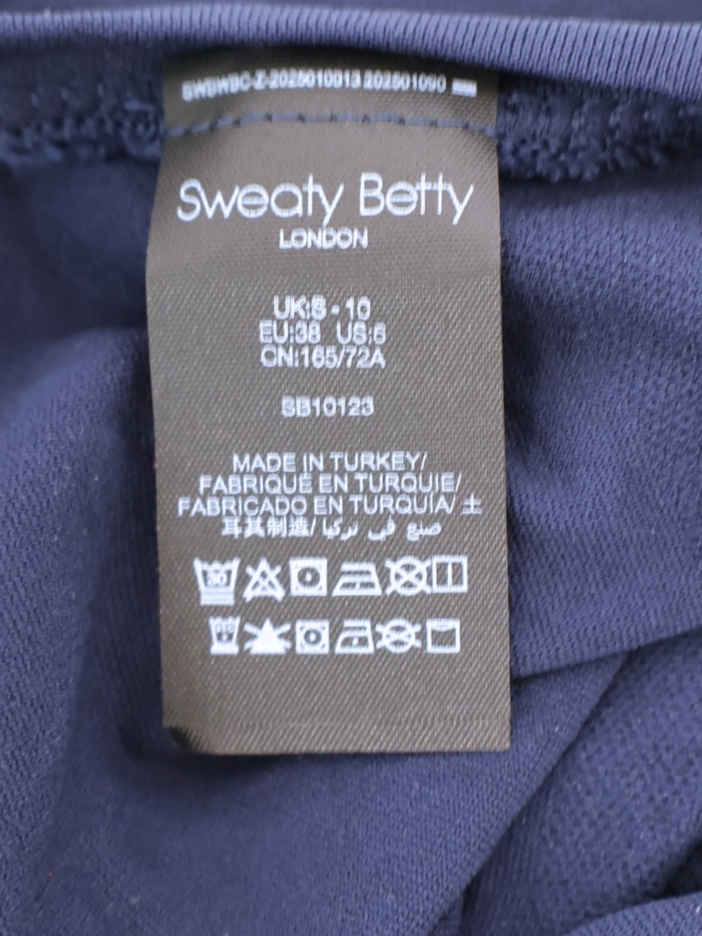 Sweaty Betty Navy Blue Athletic Tank Top Womens 6 Yoga Workout Activewear - Picture 7 of 8
